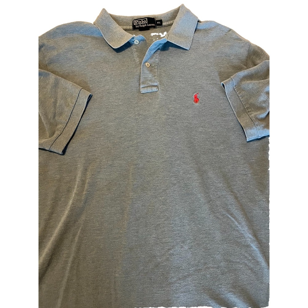 Polo by Ralph Lauren Mens‎ Shirt Sz XL Stone Wash Blue Cotton Golf Tennis Logo